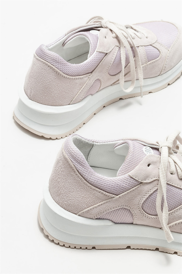 Bej deri kadın spor ayakkabı - Elle Shoes