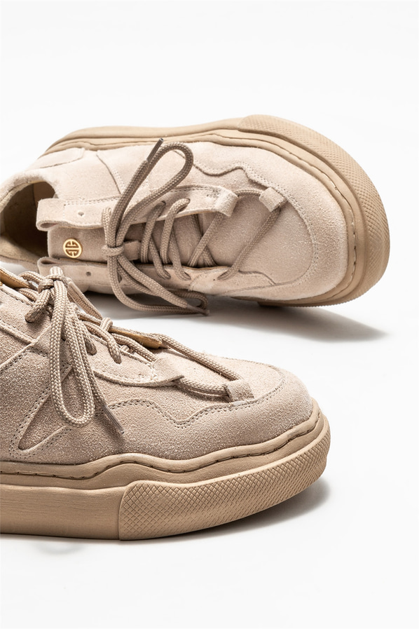 Bej deri kadın sneaker - Elle Shoes