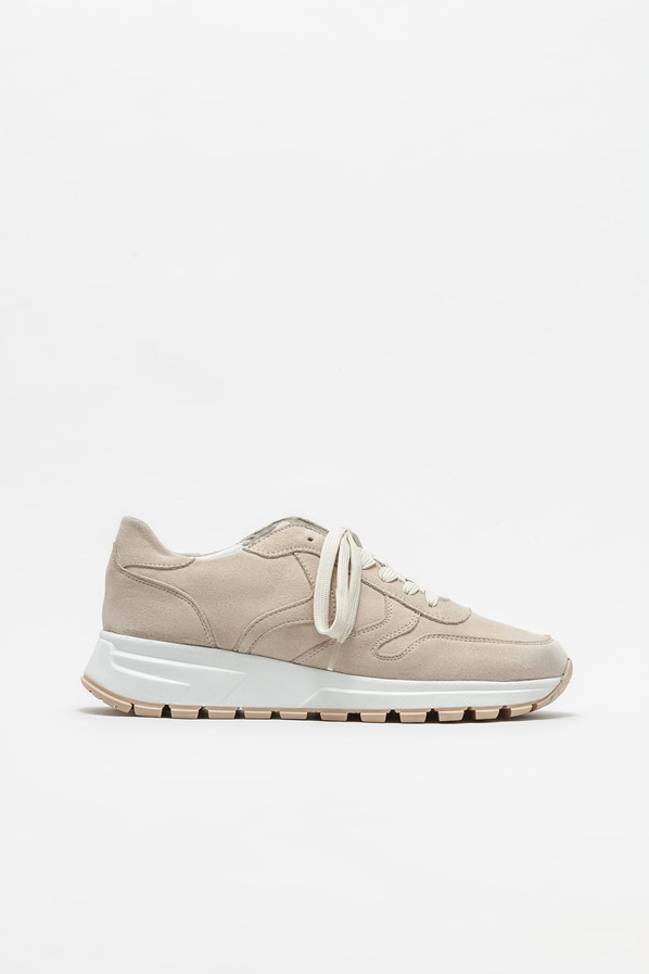 Bej deri kadın spor ayakkabı - Elle Shoes