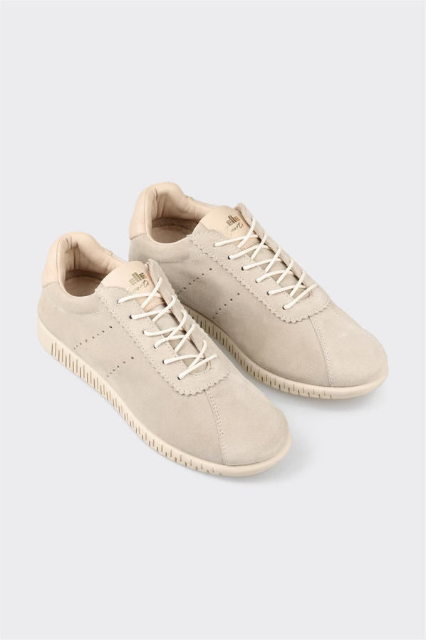 Bej deri kadın sneaker - Elle Shoes