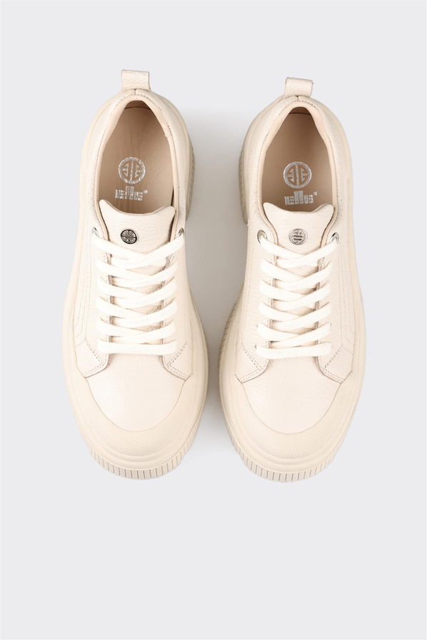 Bej deri kadın sneaker - Elle Shoes