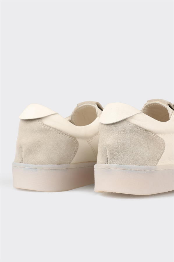 Bej deri kadın sneaker - Elle Shoes