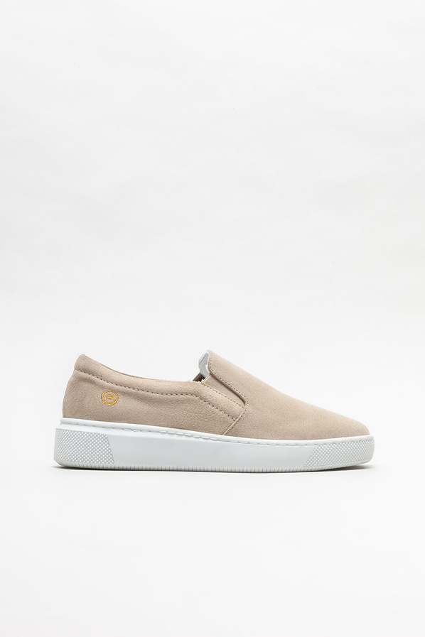 Bej deri kadın spor ayakkabı - Elle Shoes