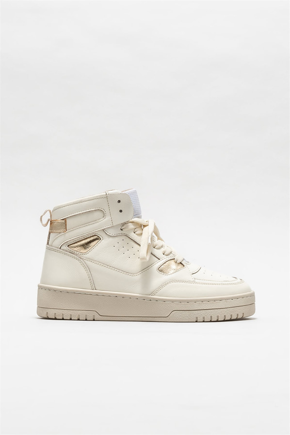 Bej deri kadın bot - Elle Shoes