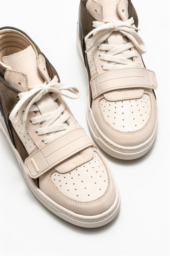 Bej deri kadın bot - Elle Shoes