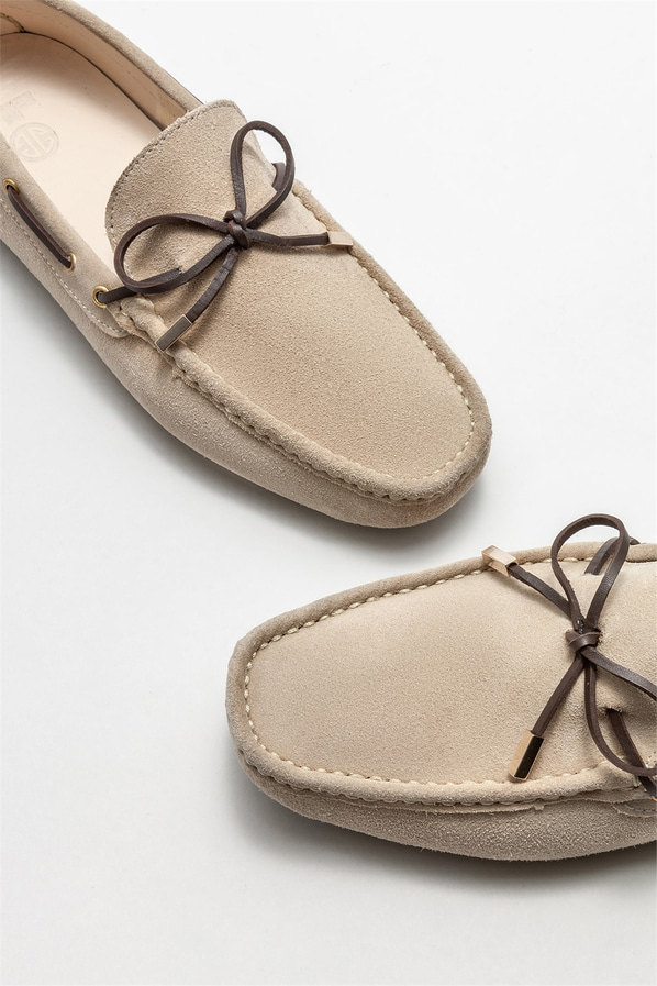 Bej erkek günlük ayakkabı, günlük kullanım için - Elle Shoes