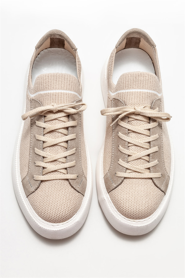 Bej erkek günlük ayakkabı, günlük kullanım için - Elle Shoes