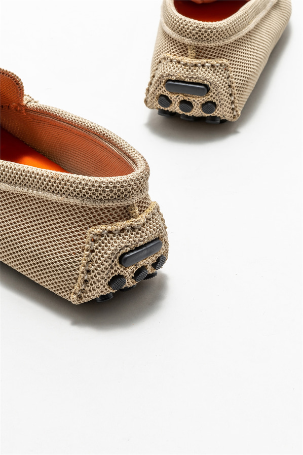 Bej erkek loafer, günlük kullanım için - Elle Shoes