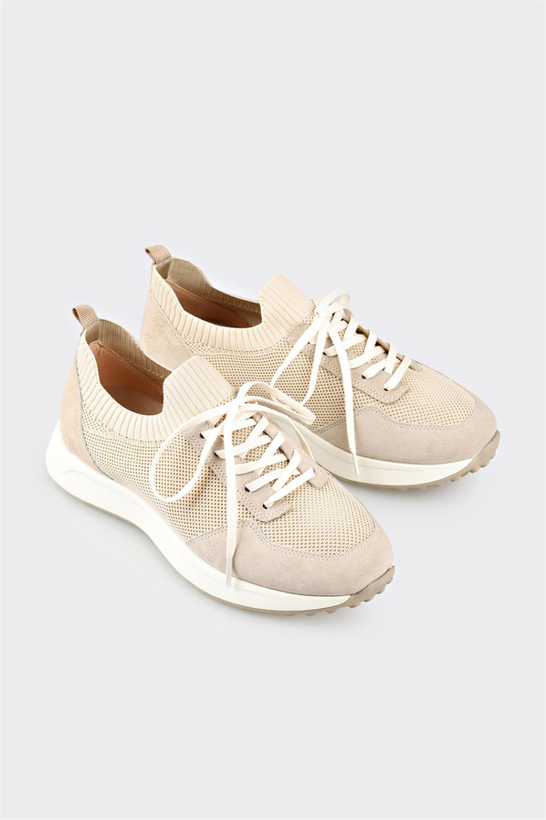 Bej erkek spor ayakkabı - Elle Shoes