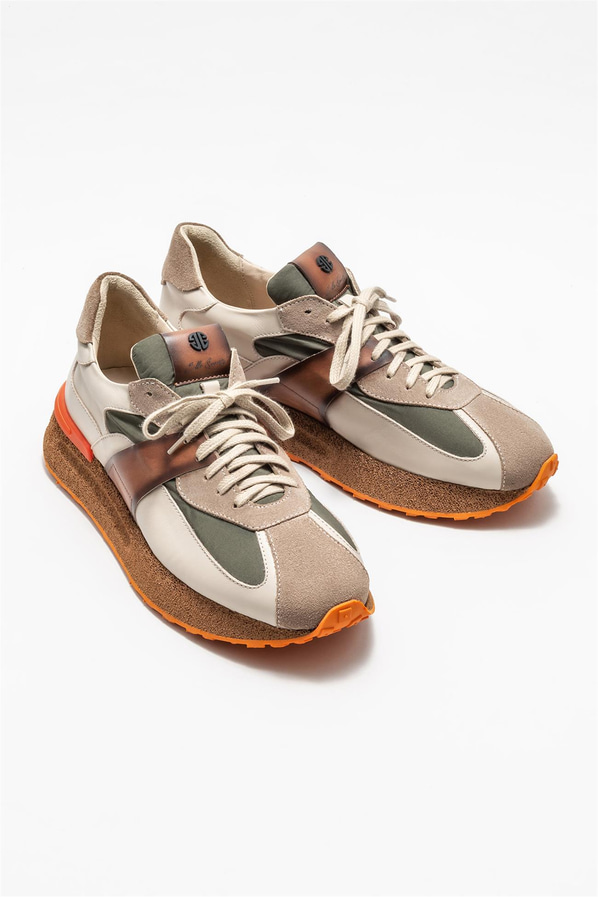 Bej erkek spor ayakkabı - Elle Shoes