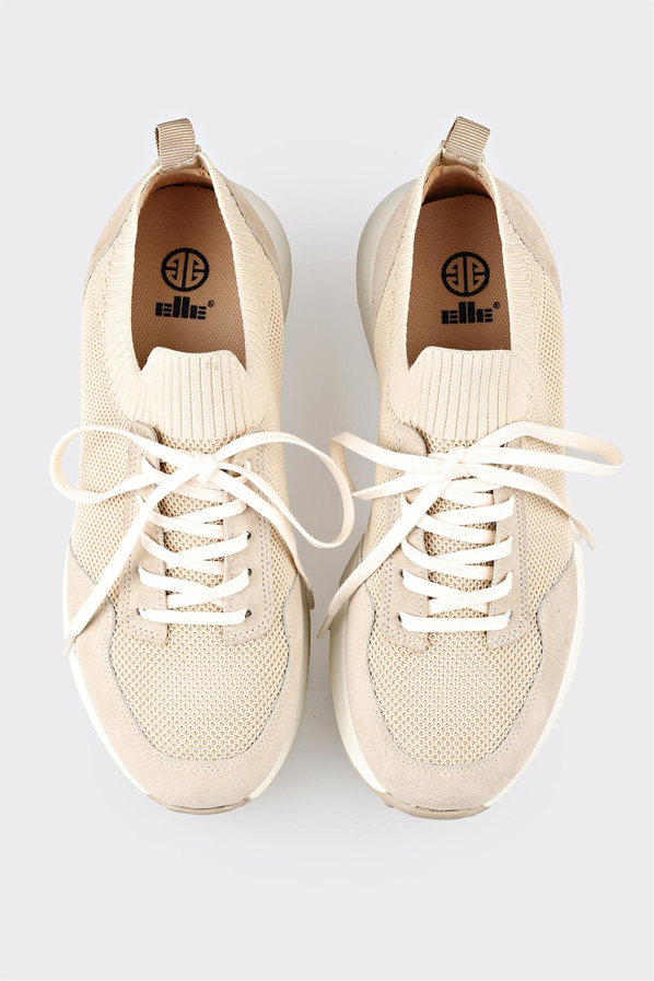 Bej erkek spor ayakkabı - Elle Shoes