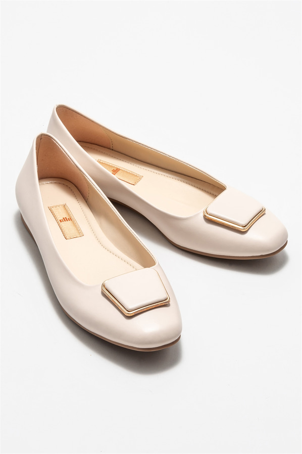 Bej kadın babet - Elle Shoes