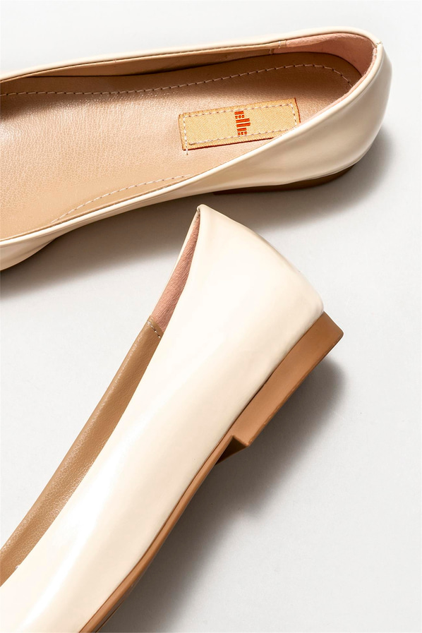 Bej kadın babet - Elle Shoes