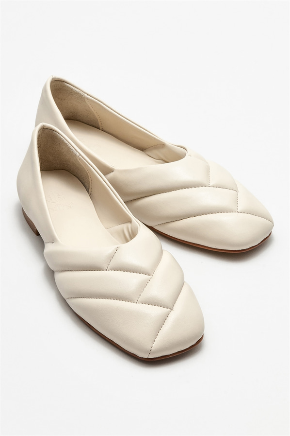 Bej kadın babet - Elle Shoes