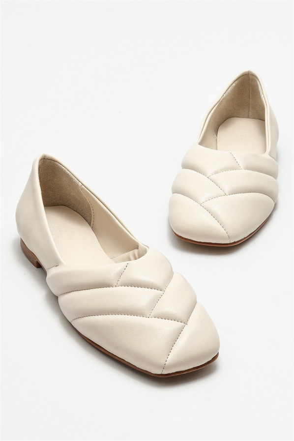 Bej kadın babet - Elle Shoes