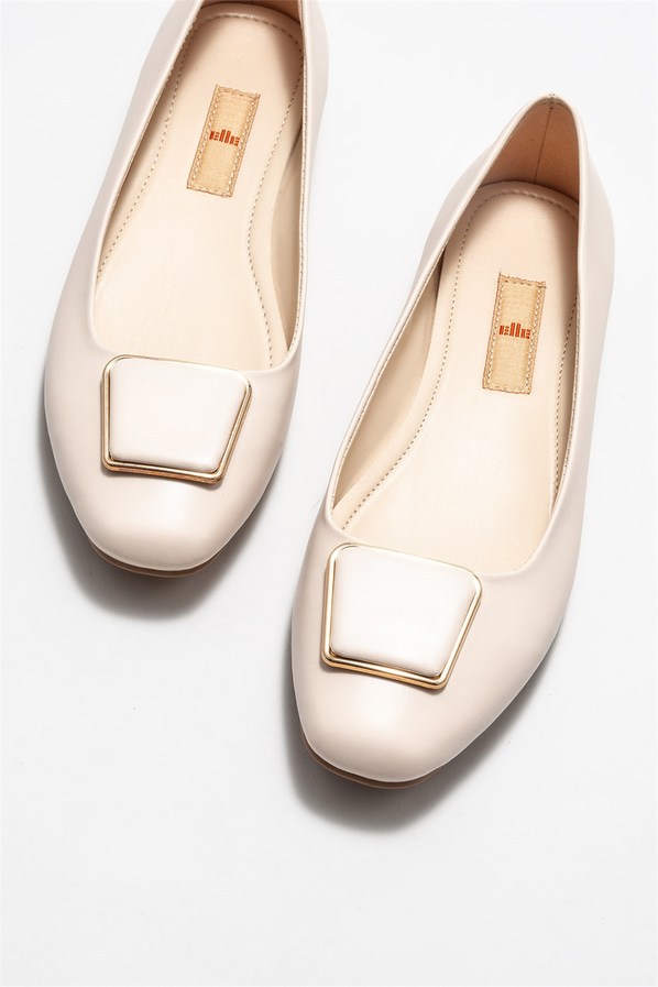 Bej kadın babet - Elle Shoes