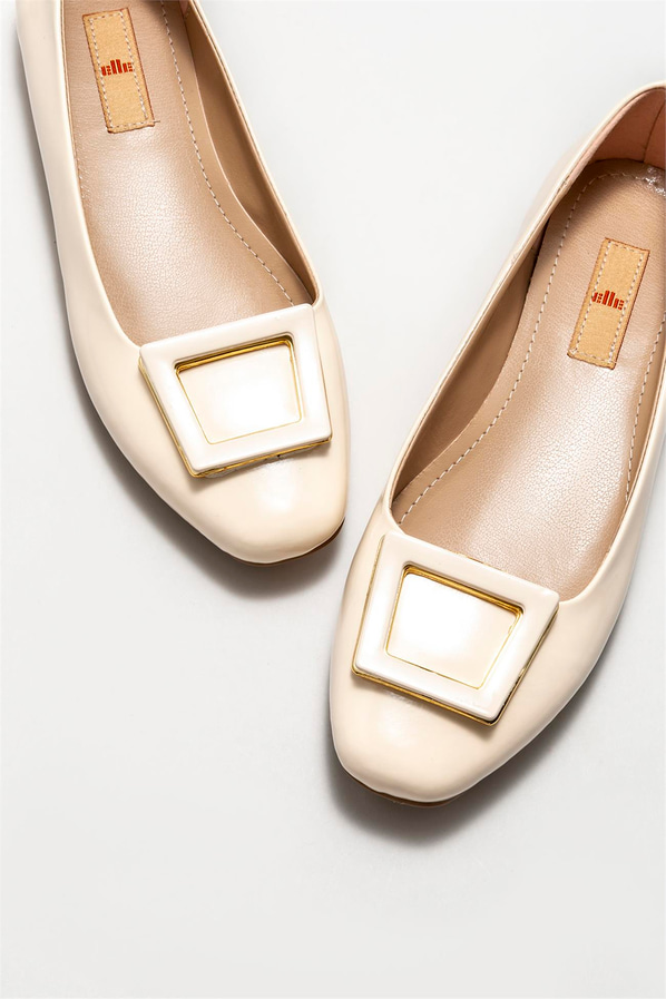 Bej kadın babet - Elle Shoes