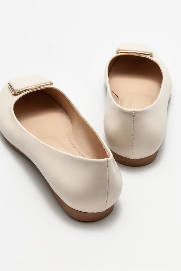 Bej kadın babet - Elle Shoes