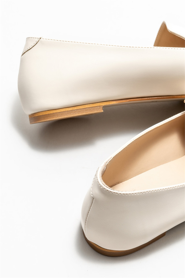 Bej kadın babet - Elle Shoes