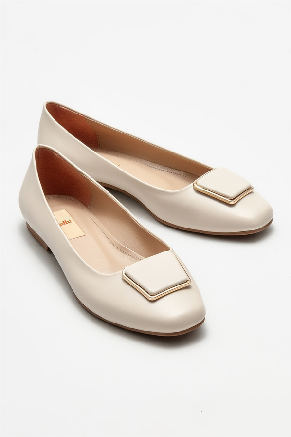 Bej kadın babet - Elle Shoes