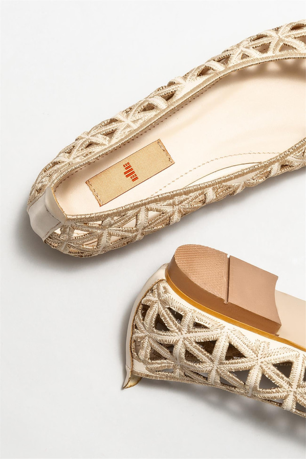 Bej kadın babet - Elle Shoes