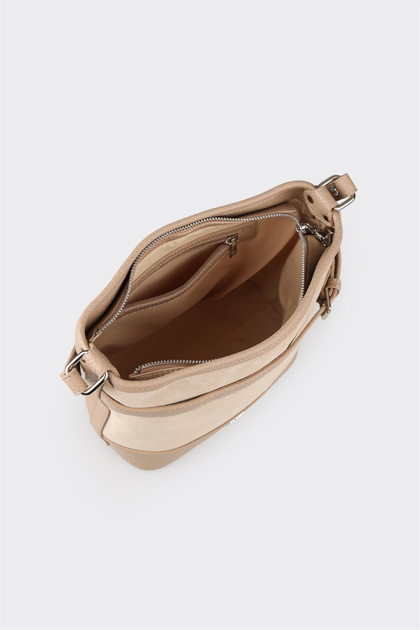 Bej kadın çapraz çanta - Elle Shoes
