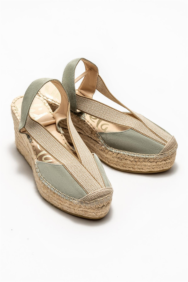 Bej dolgu topuklu kadın ayakkabı - Elle Shoes
