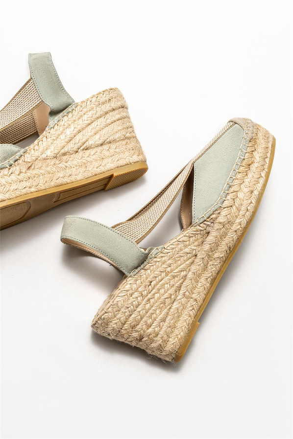 Bej dolgu topuklu kadın ayakkabı - Elle Shoes