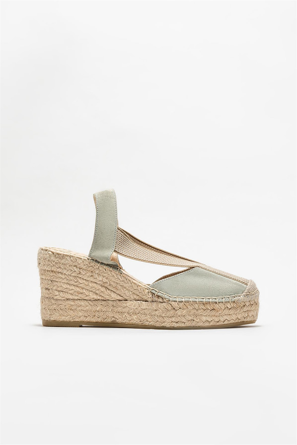 Bej dolgu topuklu kadın ayakkabı - Elle Shoes
