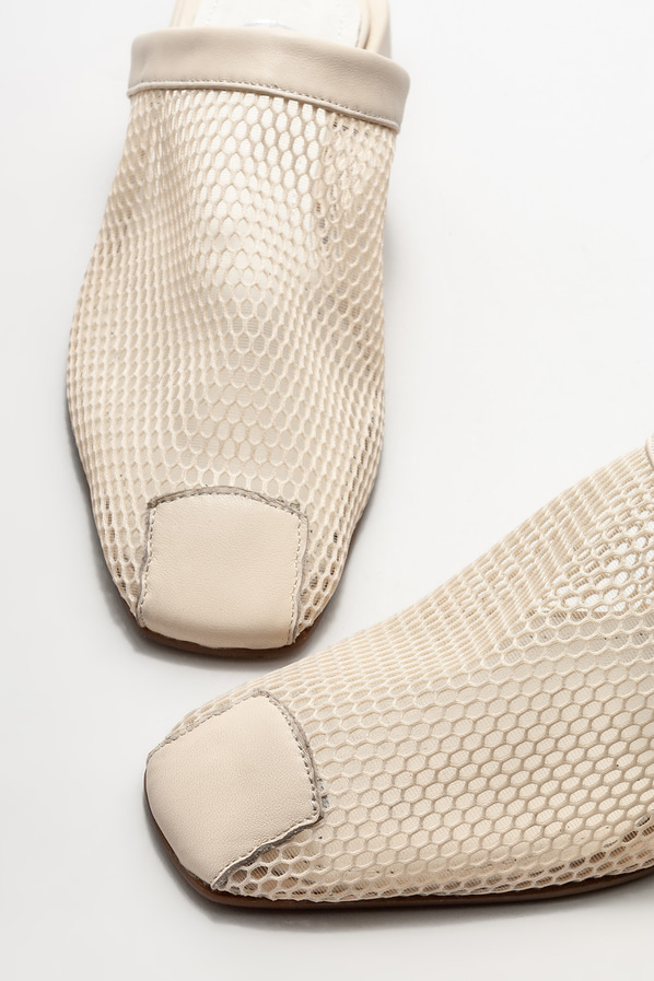 Bej düz kadın terlik - Elle Shoes