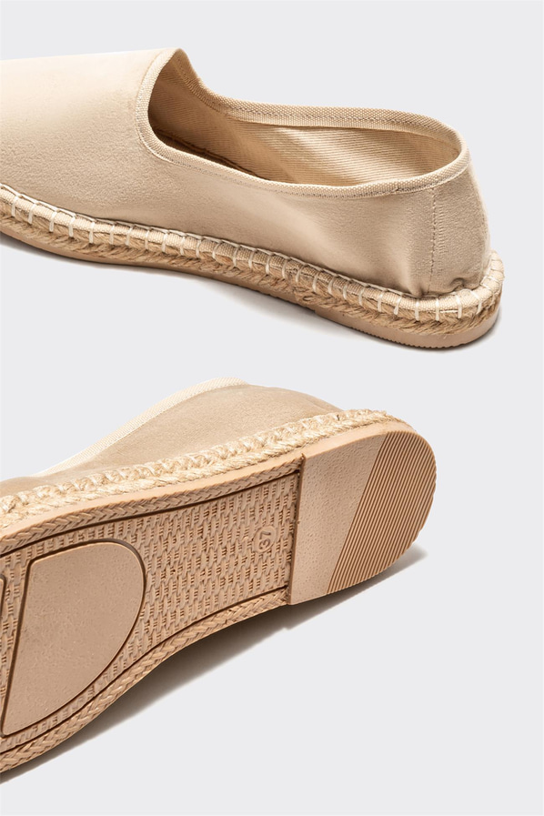 Bej kadın espadril - Elle Shoes