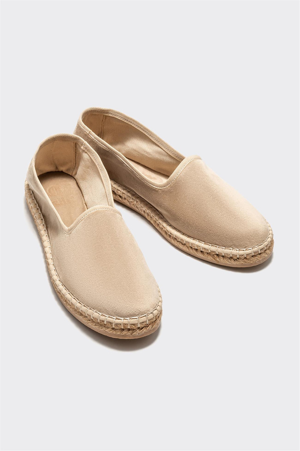 Bej kadın espadril - Elle Shoes