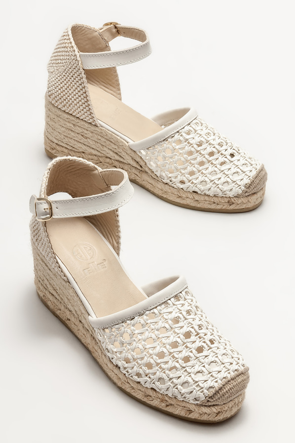 Bej kadın espadril - Elle Shoes