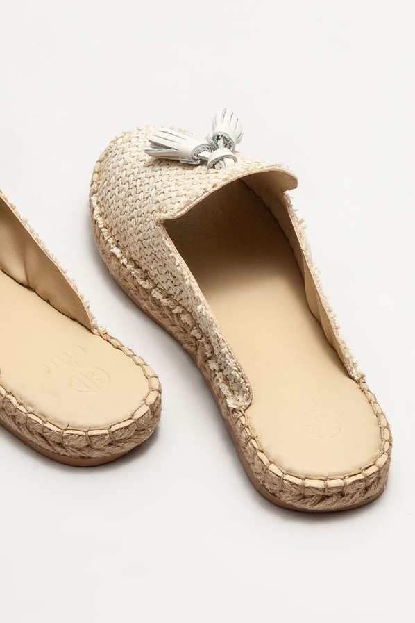 Bej kadın espadril - Elle Shoes