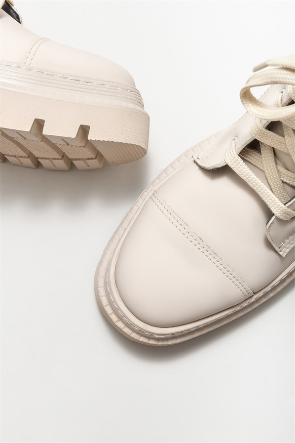Bej kadın bot, günlük kullanım için - Elle Shoes
