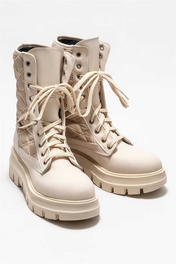 Bej kadın bot, günlük kullanım için - Elle Shoes