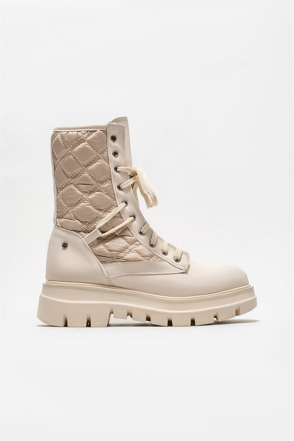 Bej kadın bot, günlük kullanım için - Elle Shoes