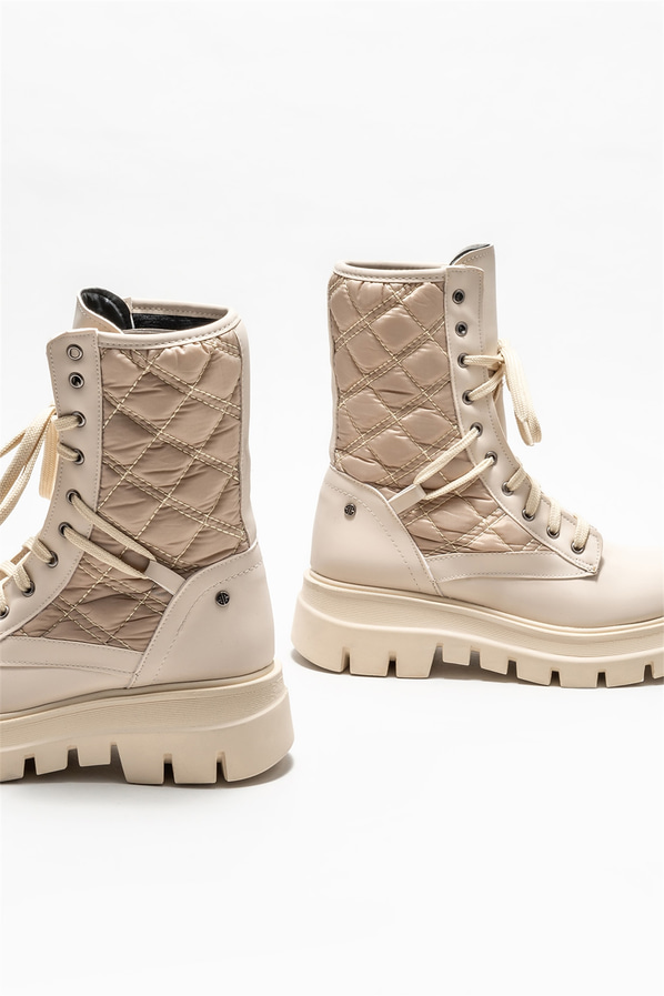 Bej kadın bot, günlük kullanım için - Elle Shoes
