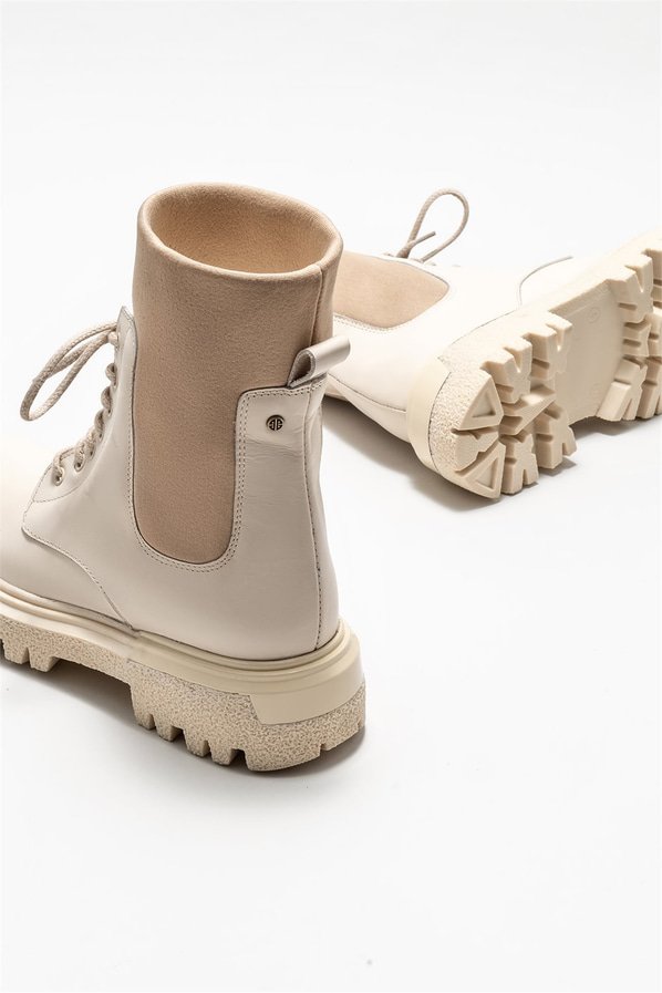 Bej kadın günlük bot, günlük kullanım için - Elle Shoes