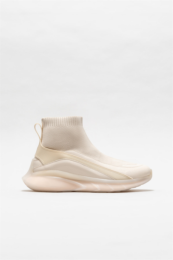 Bej kadın bot, günlük kullanım için - Elle Shoes