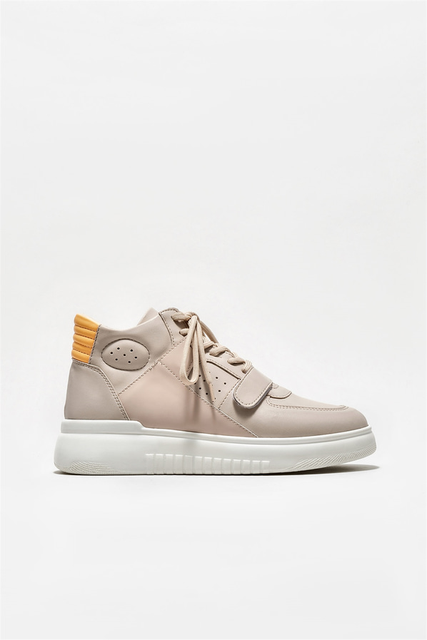 Bej kadın bot, günlük kullanım için - Elle Shoes