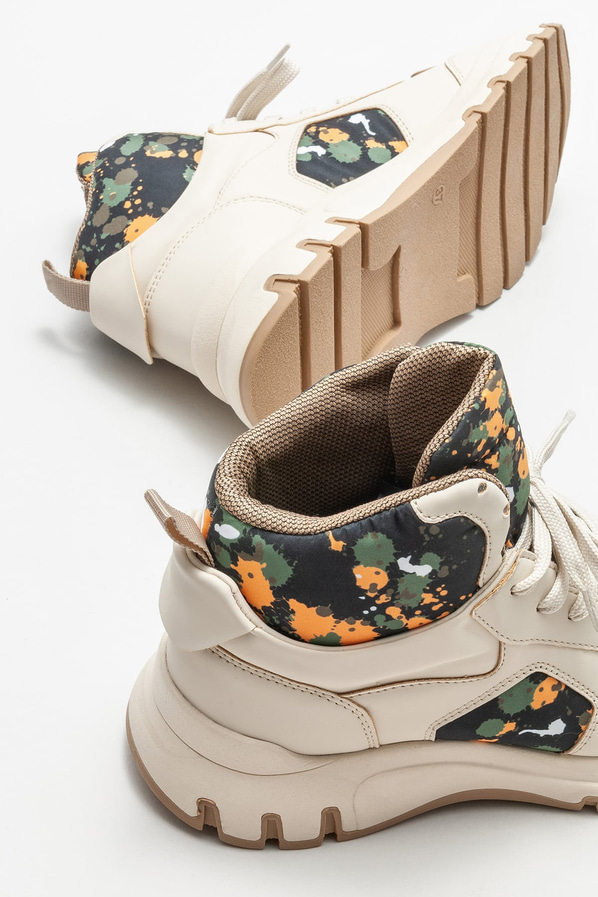 Bej kadın bot, günlük kullanım için - Elle Shoes