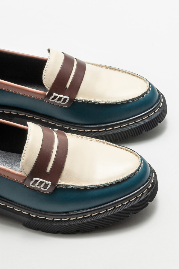 Bej kadın loafer - Elle Shoes