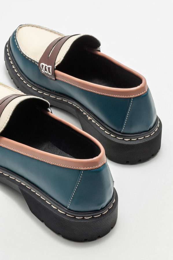 Bej kadın loafer - Elle Shoes