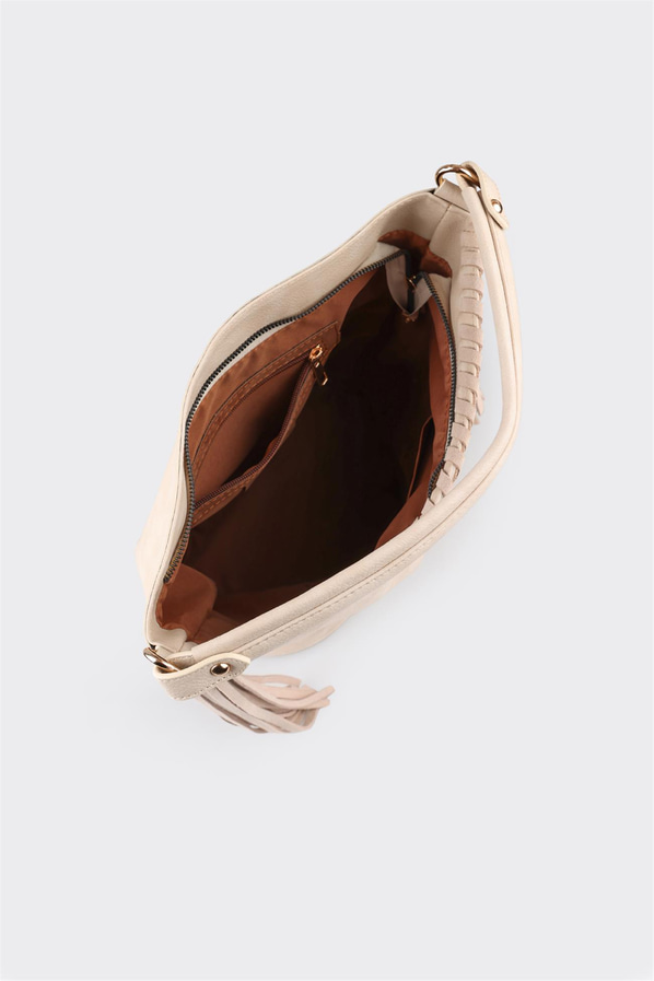 Bej kadın omuz çantası - Elle Shoes