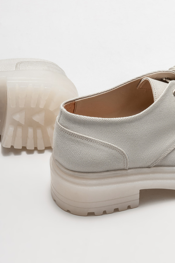 Bej kadın oxford - Elle Shoes