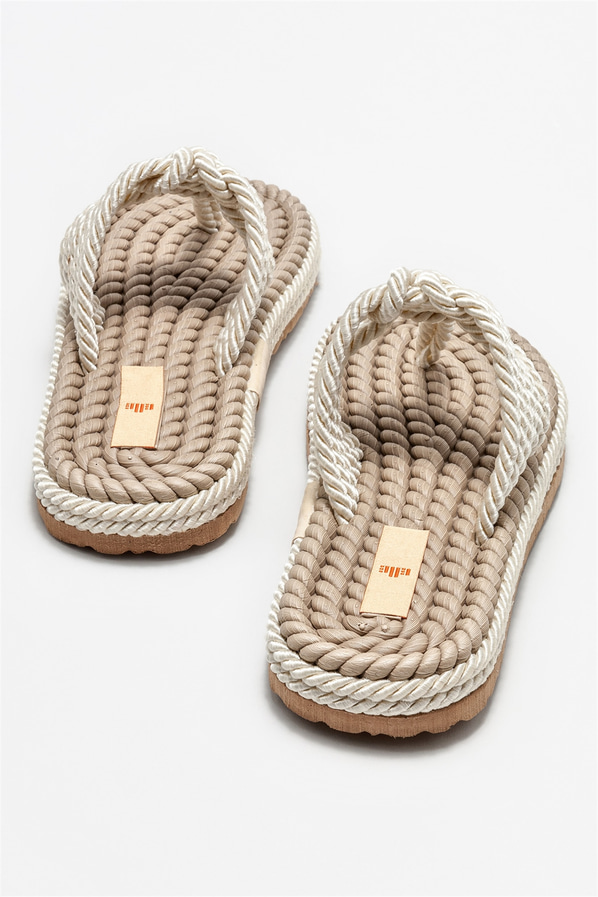 Bej kadın terlik - Elle Shoes