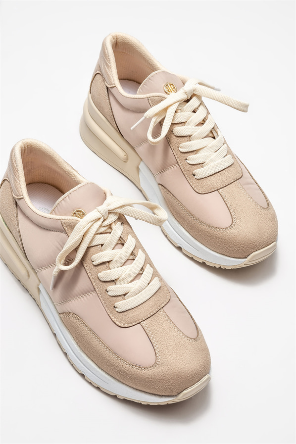 Bej kadın spor ayakkabı - Elle Shoes