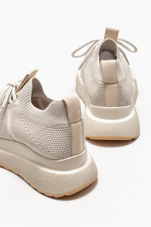 Bej kadın sneaker - Elle Shoes