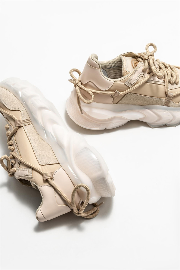 Bej kadın sneaker - Elle Shoes